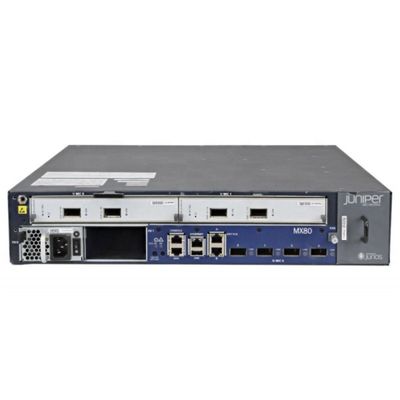 Nouveau châssis original Juni-per MX80 avec 2 fentes MIC 4x10GE XFP alimentation en courant alternatif plateau de ventilation Filtre de routage universel