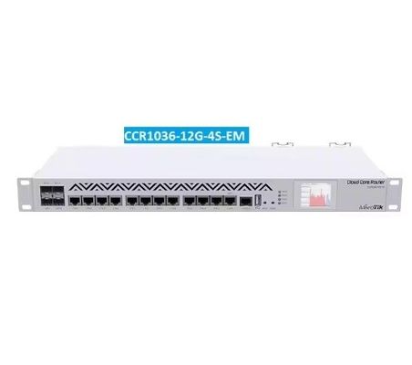 4 SFP 4 SFP Network Router  Ethernet Ports Rackmount Enterprise CCR1036-12G-4S-EM