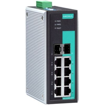 EDS-G308 Series Full Gigabit Unmanaged Ethernet Switches 8 Port Network Switch