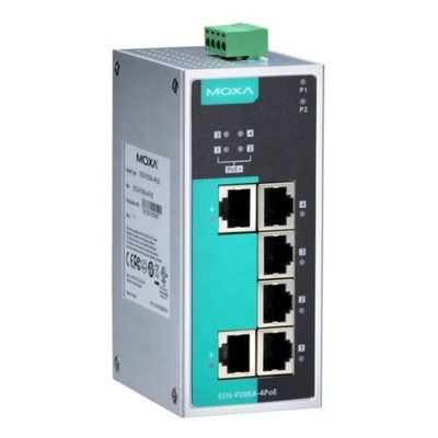 EDS-P206A 6 puertos con interruptor no administrado con 4 puertos IEEE 802.3af/at PoE+
