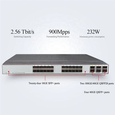 24 puertos 10GE Switch de enrutamiento S6720-30L-HI-24S Switch de fibra óptica Full-Duplex Half-Duplex SNMP Función lista para soportar
