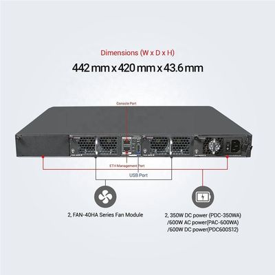 24 puertos 10GE Switch de enrutamiento S6720-30L-HI-24S Switch de fibra óptica Full-Duplex Half-Duplex SNMP Función lista para soportar