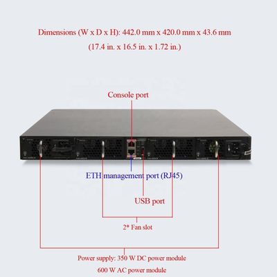 Industrial Network Switch CE6856-48S6Q-HI 48 Port Gigabit Switch with Full-Duplex Half-Duplex Communication