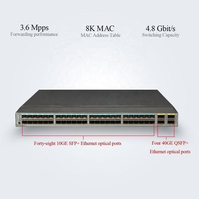 Private Mold Data Center Idc 48 Port SFP Switch 6810-48S4Q-LI with LACP Function and Sealed