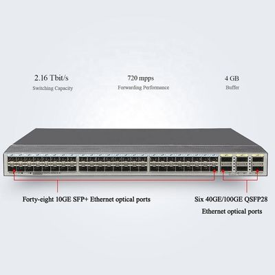 Stable Communication 48 Port Industrial Network POE Switch CE6 87 0-48 S 6 CQ-EI with Full-Duplex Half-Duplex Function