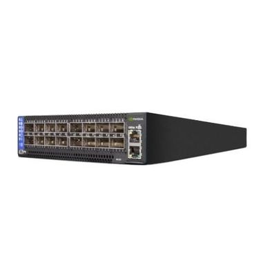 MSN2100-CB2F MSN2410-CB2F MSN2010-CB2F MSN2700-CS2F 1U 100Gb/s 16 QSFP28 100Gbe InfiniBand Switch Full-Duplex Half-Duplex qui est équipé d'un émetteur-récepteur à bande passante