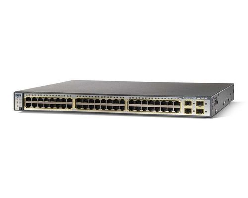3750G Series WS-C3750G-48PS-S 3750 Switch 48 10/100/1000T PoE 4 SFP IPB QoS Performance Upgrade