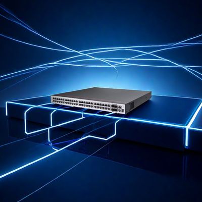 S5732-H48S6Q 44 GE SFP 4 10 GE SFP 6 40 GE QSFP Tout le commutateur optique avec une seule puissance Conception compacte et transfert de données rapide