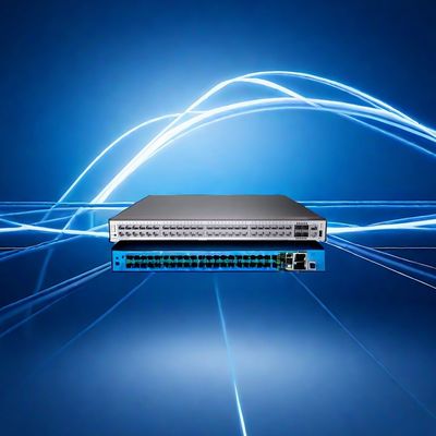 S5732-H48S6Q 44 GE SFP 4 10 GE SFP 6 40 GE QSFP Tout le commutateur optique avec une seule puissance Conception compacte et transfert de données rapide