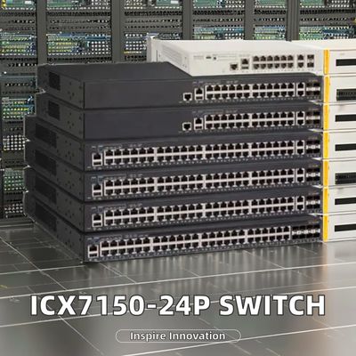 Ruckus Switch 24-Port PoE Ethernet Switch with 2x10 GBE Uplinks Stackable SNMP QoS RJ45 Console Port Networking Solution
