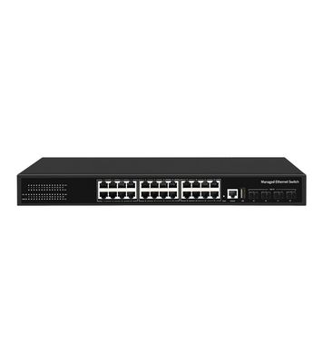 Taux de transmission 10/100/1000Mbps 28 Port Switch SG3000-RX-24N4X avec capacité et fonctionnalités gérées par L3 ZX-SWTG3424S