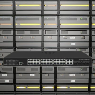 SG3000-MG-24P4C Commutateur 10/100/1000Mbps Taux de transmission et fonction empilable pour des performances industrielles