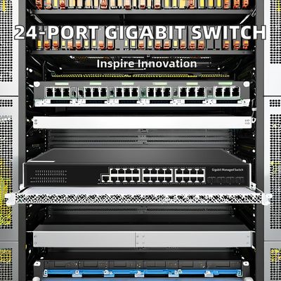 24 Port Managed Gigabit Ethernet Switch 1000mbps Poe SG3000-MG-24N4F with Full-Duplex Half-Duplex Communication Mode
