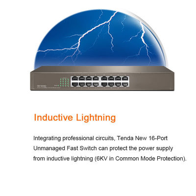 Customized TEF1016D 16-Port Fast Ethernet Desktop Rackmount Switch Full-Duplex Communication and Seamless Networking