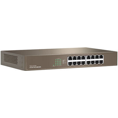 16 ports Commutateur Ethernet Gigabit Réseau rapide 10/100/1000 Mbps Autonégation RJ45 TEG1016D pour la vitesse et la connectivité