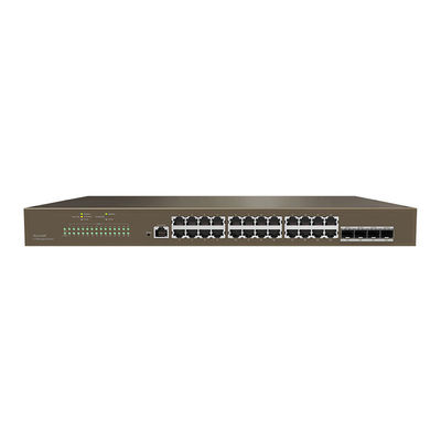 TEG5328F 24 Port L3 Managed Switch with Customizable QoS Function and 10*10/100/1000 Ethernet 4*1000 SFP Gigabit Switch