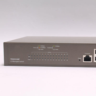 TEG5328F 24 Port L3 Managed Switch with Customizable QoS Function and 10*10/100/1000 Ethernet 4*1000 SFP Gigabit Switch