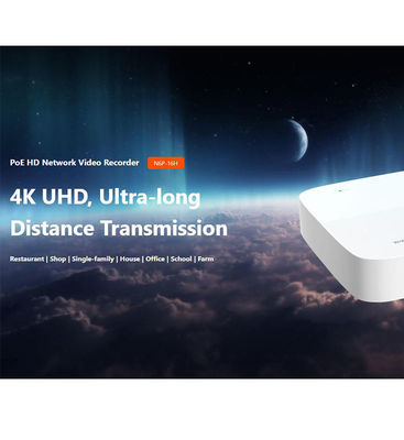 16 canaux PoE HD Enregistreur vidéo réseau 4K UHD 250m Application de compression H.265 longue distance à une vitesse de transmission de 10/100 Mbps
