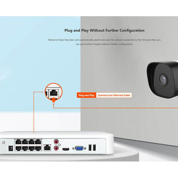 16 canaux PoE HD Enregistreur vidéo réseau 4K UHD 250m Application de compression H.265 longue distance à une vitesse de transmission de 10/100 Mbps
