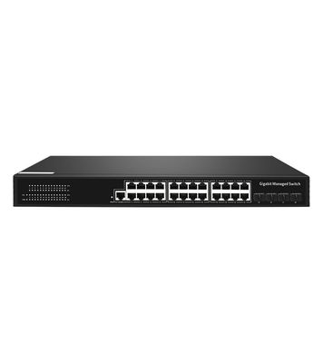 FCC Certified 1G Capacity 24 Fiber SFP RJ45 Networking Switch with 10/100/1000Mbps Transmission Rate and Private Mold