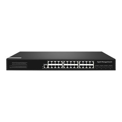 FCC Certified 1G Capacity 24 Fiber SFP RJ45 Networking Switch with 10/100/1000Mbps Transmission Rate and Private Mold