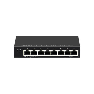 Interruptor de red Ethernet Gigabit de 8 puertos con PoE QoS SNMP Funciones VLAN Certificado por la FCC y Hub apilable de capacidad 10G