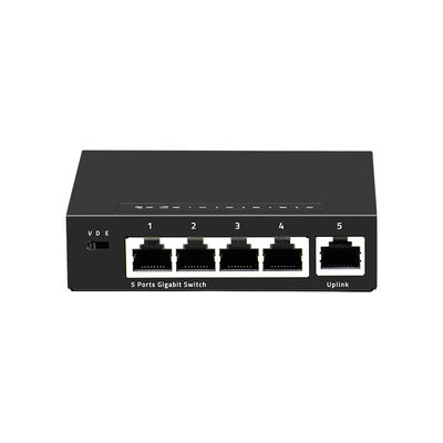 5 ports Full Gigabit VLAN Network Ethernet Switch 10 Gbps Capacité POE SNMP Fonctions QoS 3 ans Adaptateur géré Système de vidéosurveillance