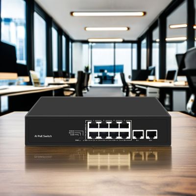 10 Ports AI PoE Enterprise Switch Le choix parfait pour la solution de réseau de bureau et à domicile