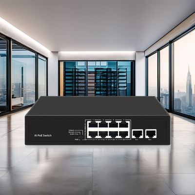 10 Ports AI PoE Enterprise Switch Le choix parfait pour la solution de réseau de bureau et à domicile
