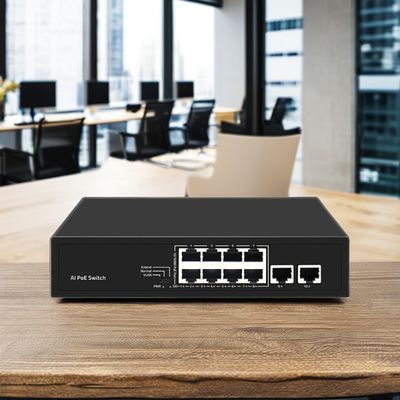 10 Ports AI PoE Enterprise Switch Le choix parfait pour la solution de réseau de bureau et à domicile