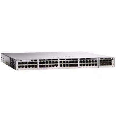 Puissant commutateur PoE C9300-48P-E à 48 ports avec débit de transmission de 10/100/1000Mbps et mode de communication full/half-duplex