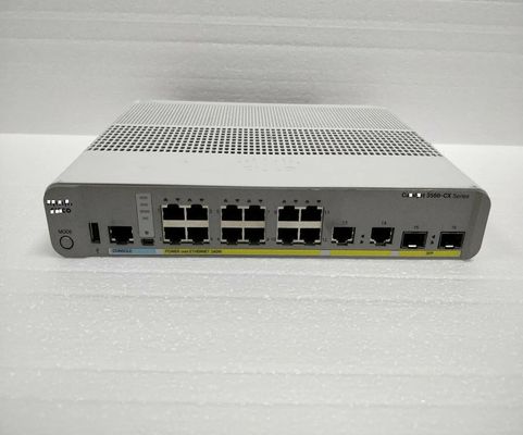 WS-C3560CX-12PC-S Catalizador 3560-CX 12 puertos Compacto Switch Capa 3 Poe Conmutadores Full-Duplex Half-Duplex para la comunicación