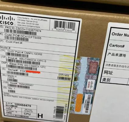 WS-C3560CX-12PC-S Catalizador 3560-CX 12 puertos Compacto Switch Capa 3 Poe Conmutadores Full-Duplex Half-Duplex para la comunicación