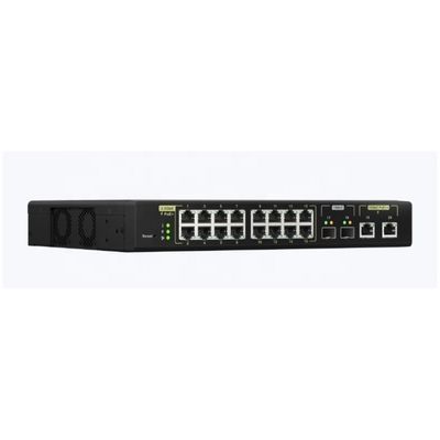 QSW-M2116P-2T2S 16-port 2.5GbE PoE+, 2-port 10GbE POE ++ et 2-port 10GbE fibre optique L2 basé sur le Web commutateur NMS