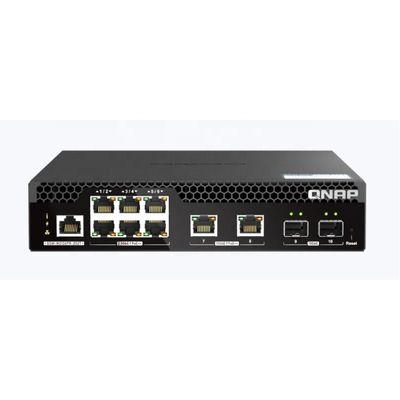 QSW-M2106PR-2S2T 2.5GbE 802.3bt PoE Port+ 10GbE 802.3bt PoE Port+10GbE SFP Optical Port  Web-based NMS Switch