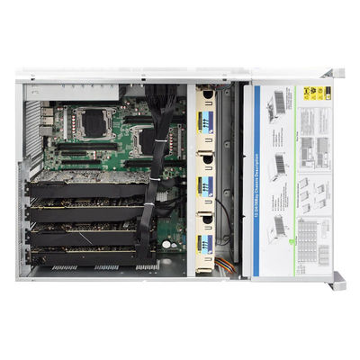 Tel Xeon E5 Dual CPU Motherboard Rack Server Case 4U Portable GPU AI Server with GPU Cards