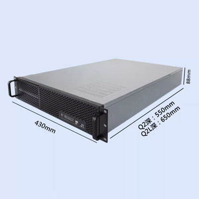 2U Servidor Cuadro 430*650*88mm 2U-Q2L Chasis de servicio con 3 ventiladores 8025 Ventiladores Procesador Servidores de frecuencia principal Molde privado NO