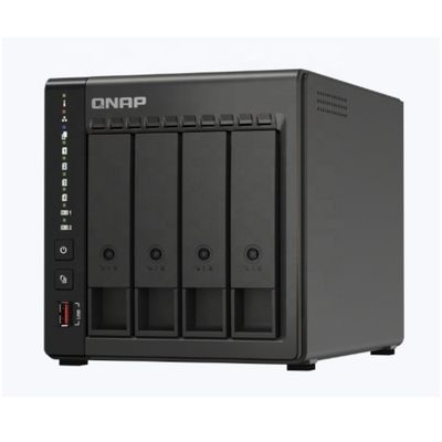 Nouveau système de stockage réseau NAS à 4 baies 2.5GbE original TS-466C-8G avec processeur quad-core N6005 en argent