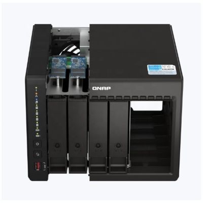 Nouveau système de stockage réseau NAS à 4 baies 2.5GbE original TS-466C-8G avec processeur quad-core N6005 en argent