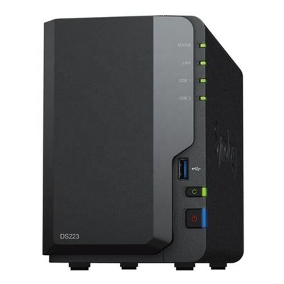 2 Bay Network Storage NAS  DS223 Enclosure 2 X 3.5/2.5in SATA HDD SSD Drive Bays
