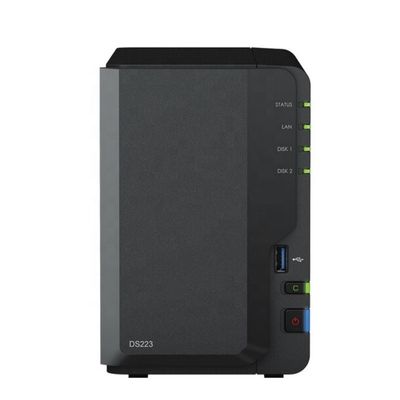 2 Bay Network Storage NAS  DS223 Enclosure 2 X 3.5/2.5in SATA HDD SSD Drive Bays
