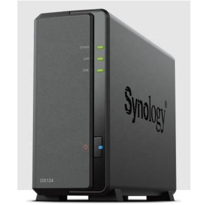 DS124 Network Attached Storage 1 Bay 3.5inch 1xGbE NAS Realtek RTD1619B Quad Core