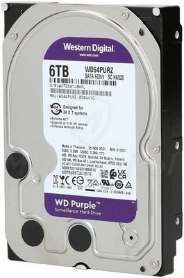 3.5" WD64PURZ 6TB WD Purple Surveillance Internal Hard Drive HDD