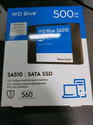 WDS500G3B0A Hard Drive SSD WD Blue 500GB SA510 2.5" Internal Solid SSD
