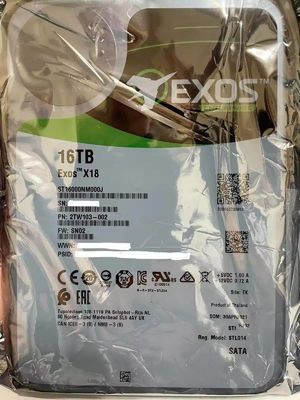 ST10000NM002G Exos X16 3,5" 7.2K 10TB Disco duro SAS Enterprise Server Disco duro con velocidad de escritura de 100-200MB/S y 7.2K RPM