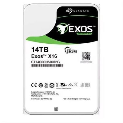 12.0ms Average Seek Time Customized Sea Gate 14TB HDD 7200 RPM 256MB SAS 12Gb/s Hard Drive ST14000NM002G Low Noise Level