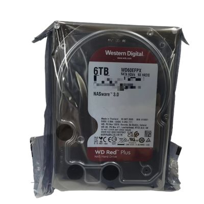 Red Plus WD60EFPX 6TB NAS Hard Disk Drive 5400 RPM Class SATA 6Gb/s 256MB 3.5 Inch HDD with and Fast Average Seek Time