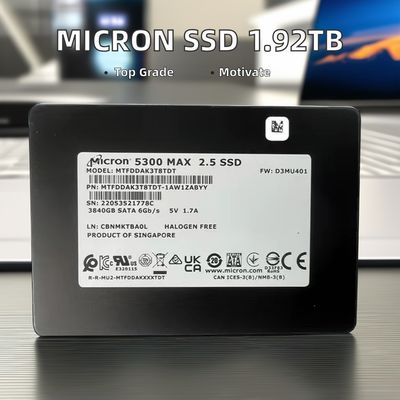 Original 1.92TB 2.5'' SATA 6Gb/s 5V SSD Solid State Drive For Mi-cron 5300 MAX MTFDDAK1T9TDT Server External Server