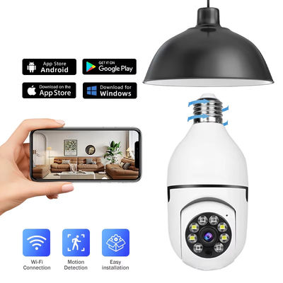 Smart E27 Light Bulb  Camera With Audio 4mp Dual Light Pan Tilt Auto Tracking Tuya Smart Home Security Camera
