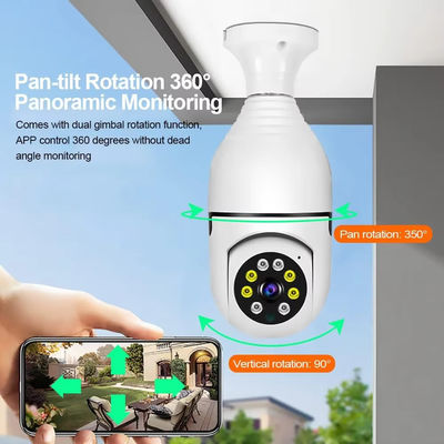 Smart E27 Light Bulb  Camera With Audio 4mp Dual Light Pan Tilt Auto Tracking Tuya Smart Home Security Camera